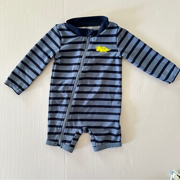 Simple Joys by Carter's 2-Pack Rashguards + Charlie Banana Swim Diaper 6-9 M - Picture 9 of 15